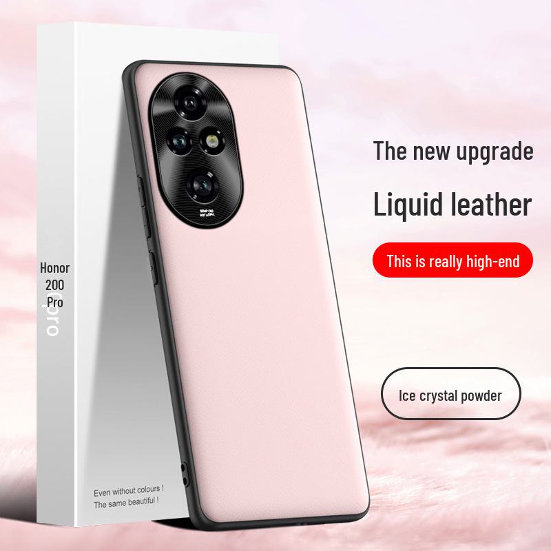

Защитный чехол Liquid Leather Anti-Fall для Honor 200pro - Противообрастающее покрытие, Доставка по одному экземпляру Honor 200 Pro