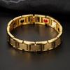 Titanium Steel Magnetic Bracelet Men Geometric Design Anti-Fatigue Stainless Jewelry Cycling Outdoor Activities