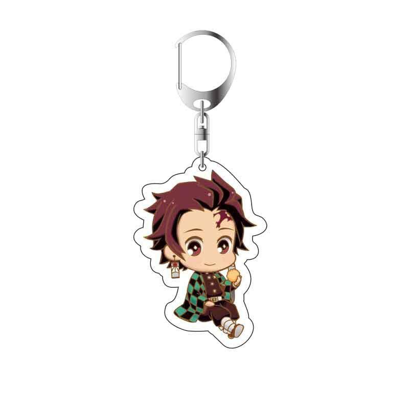 Demon Slayer Anime Cartoon Character Acrylic Keychain Bag Pendant Accessories