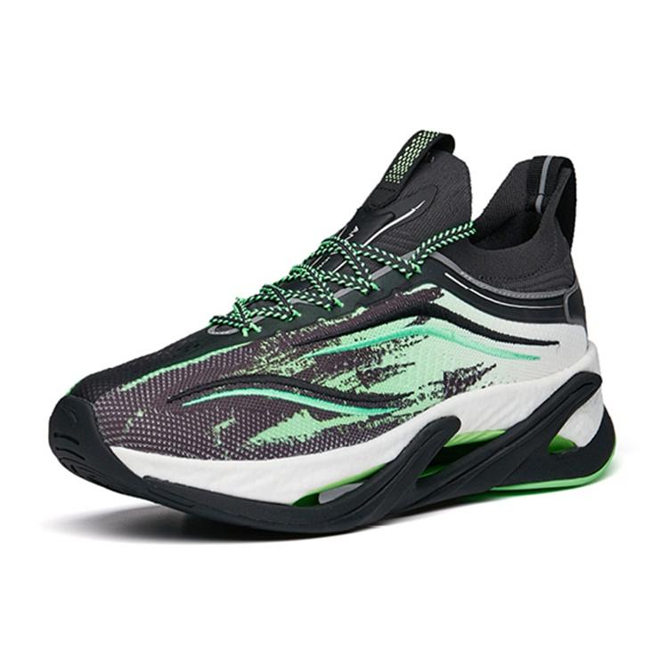 Anta Keep Moving Pro Running Shoes 'Black Green' Men's 112145596-6