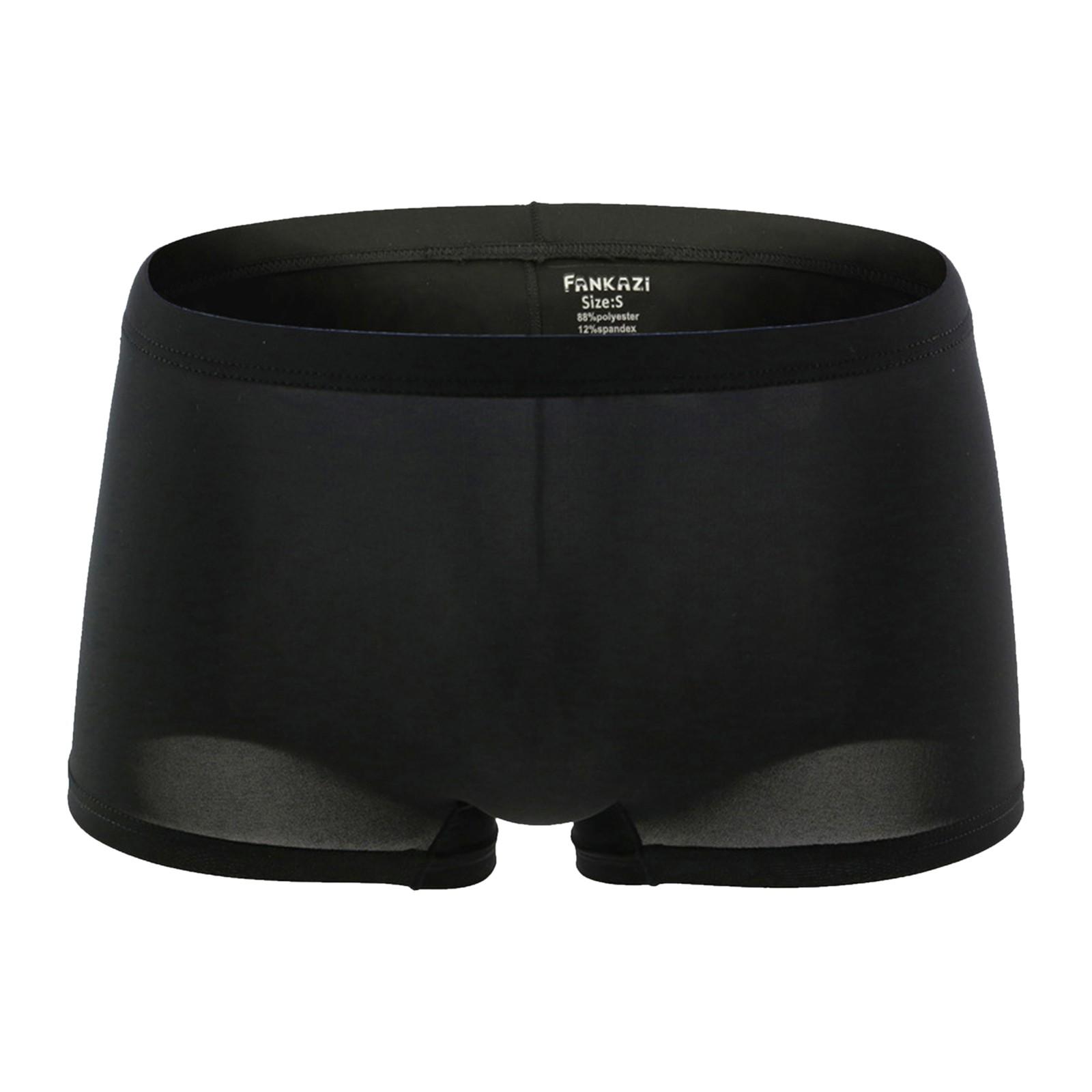 Мужское индивидуальное по цвету повседневное и удобное высокоэластичное нижнее белье с низкой талией XL чёрный