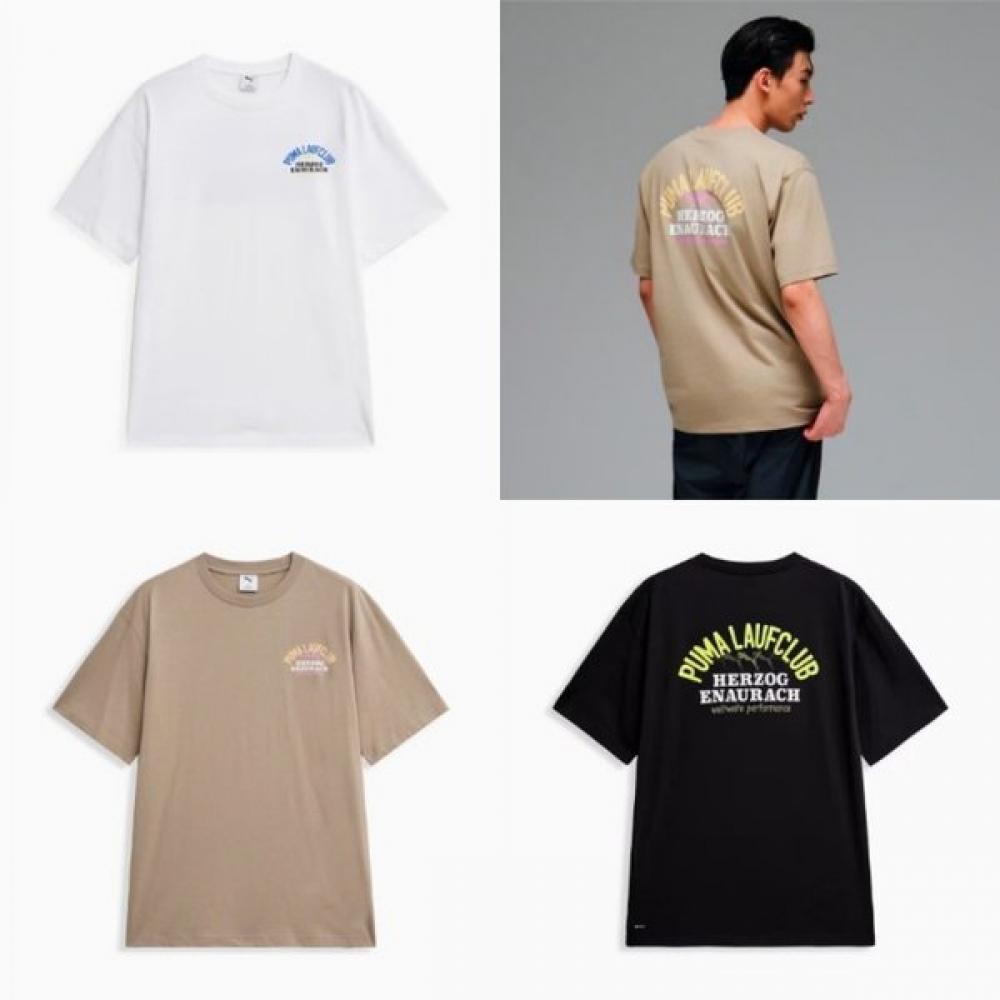 PUma RUn ClUb Back Graphic Short Sleeve Tee U RUn ClUb Back Graphic Sst 529769 01Coffee/M