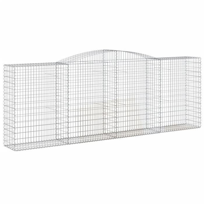 VidaXL Panier de Gabions Arqué Cage à Gabion Mur de Gabion Panier à Pierre Gabion pour Pierre Jardin Patio Extérieur 153537