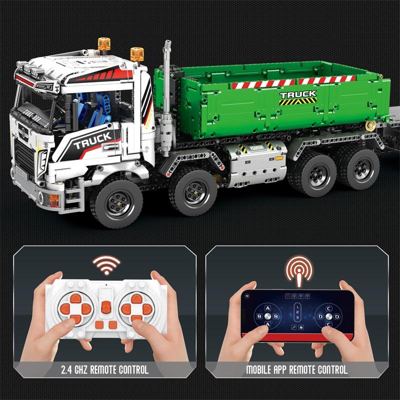 Non-Toxic 2852Pcs Technical Truck Crane Vehicle Building Blocks Hook Lifting Truck Car Trailer Tow Model Bricks Toy For Kids Holiday Gifts
