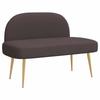 Padded Bench with Backrest Dark Brown 110 X 60 X 76 Cm