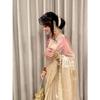 Neuer Launch – Leichter schicker Party-Saree mit Pailletten- und Kutdana-Handarbeit