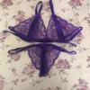 A Large Number of Erotic Underwear Open Three-point Lace Underwear Two-piece Set Transparent Milk Temptation