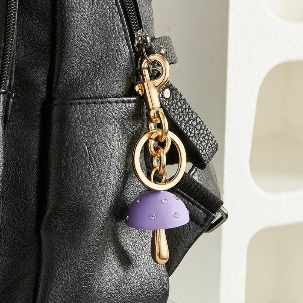 Bag Charm Women's Handbag Decor Exquisite Keychain Accessories Portable Mushroom Pendant  Gifts