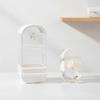 Acrylic Parrot Food Dispenser Clear Design Automatic Birds Feeder Easy Clean Cage Leak
