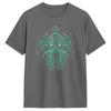 Casual Japanese Cthulhu Sea Creature Artwork TShirt for Unisex Crew Neck Pure Cotton T Shirts Short Sleeve Tee Shirt Plus Size