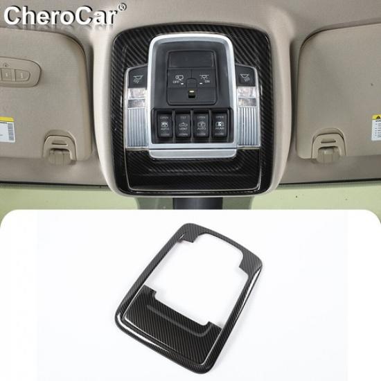 2XABS Kohlefaser Dach Leseleuchte Lampenabdeckung Zierleiste Für Dodge Ram 1500 2018+