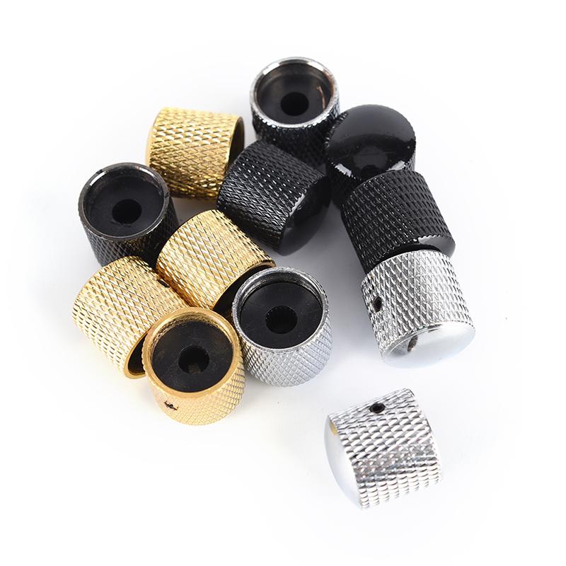 4Pcs Metal Electric Bass Guitar Volume Tone Control Knobs Dome Knobs +Wrench