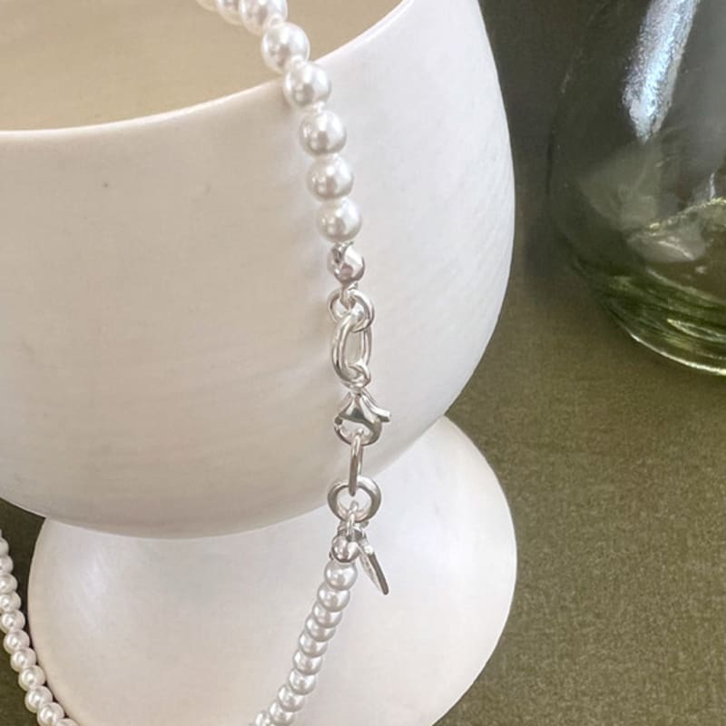 

REINDEER Daily Simple Pearl Necklace one(silver)