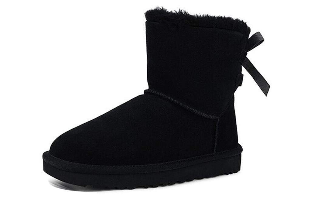 UGG Mini Continuity Bow Fleece Lined Black Women's 1110705-BLK