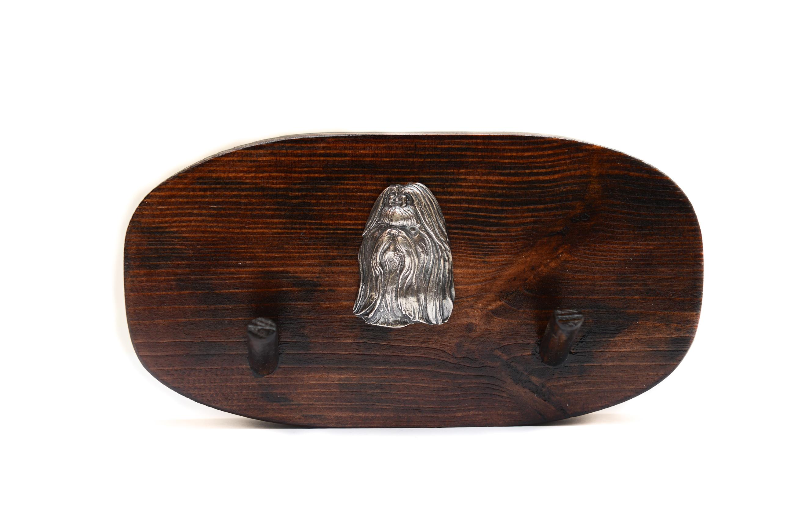 

Shih Tzu, Chrysanthemum Dog I - accessory rack, dog medal rack, key hooks by Art-Dog коричневий