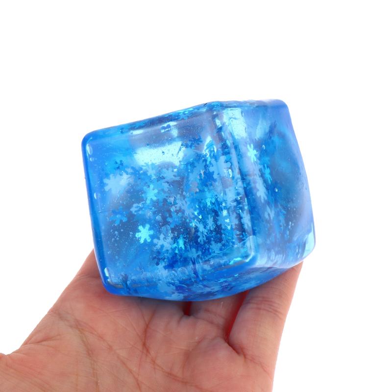 Snowflake Ice Cubes Slow Rising Sensory Fidget Toy Soft Ice Cubes Stress Relief Squeeze Toy Hand Exercise Calming Tool