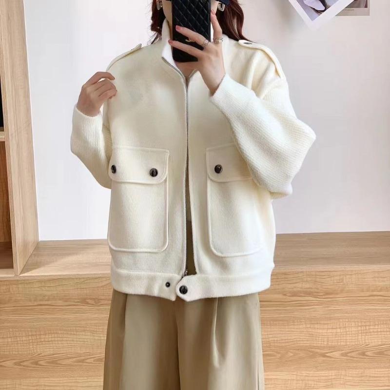 Short Women's Top Autumn New Imitation Mink Casual Knitted Cardigan Loose Fashion Thickened Zipper Women's Coat