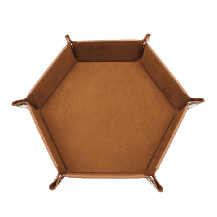 Dices Folding Tray PU Leather Velvets Holder Portable Folding Dices Rolling Tray