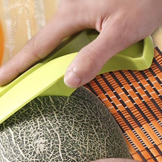 Melonskjæreverktøy Frukt Cantaloupe Vannmelon Kutter Skiver Kube Melondeler Skreller for Hjemmefest Camping Kjøkkenredskap
