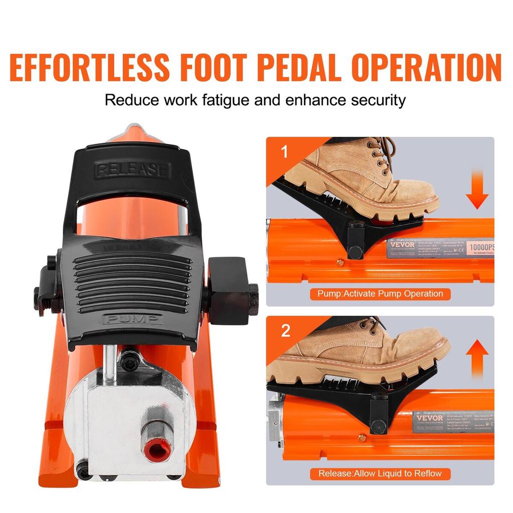 Air Hydraulic Pump Air Actuated Foot Pump 10,000PSI Frame Machine Pump