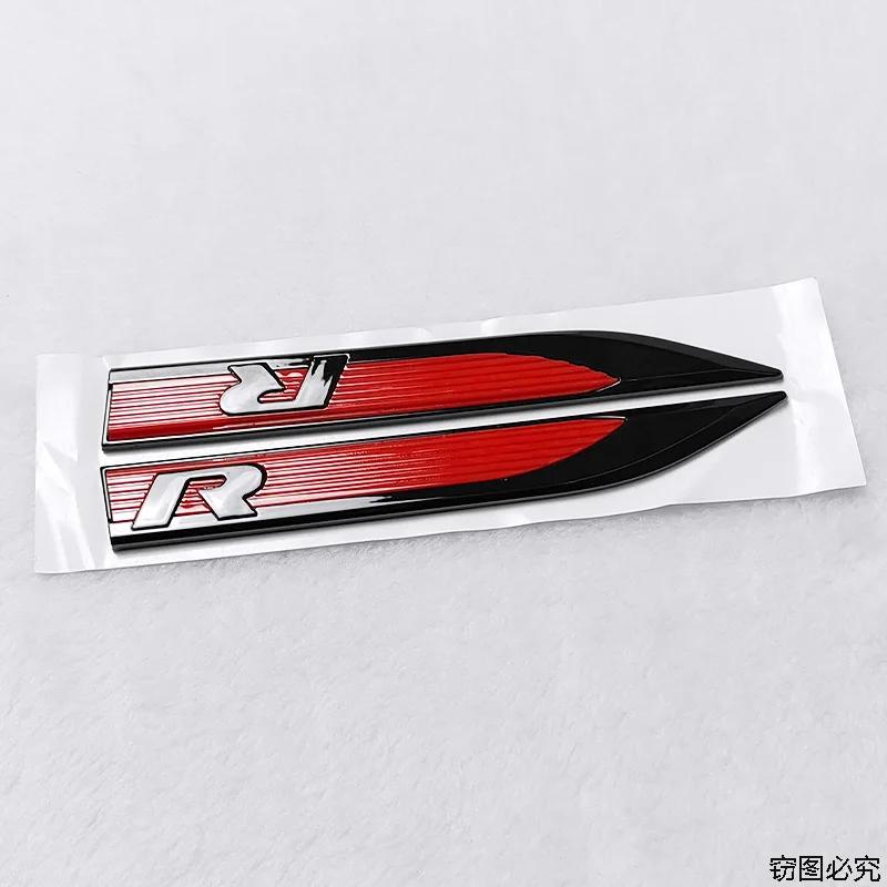 16.2x2cm Car Side Fender Emblem Sticker for Volkswagen VW Rline Logo Golf 5 6 7 Polo Passat Touareg Tiguan Scirocco Accessories zf8