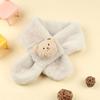 Warm Kids Winter Scarf Thick Plush Scarf Fashion Children Cross Neckerchief  Outdoor