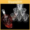 Skull Head Glass Beer Mug With Double Layer High Borosilicate For Home Bar Use