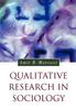 The Qualitative Research In Sociology Book