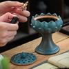 Lotus Lantern Ceramic Incense Burner Antique Style Indoor Coil Incense Burner Creative Lotus Incense Burner