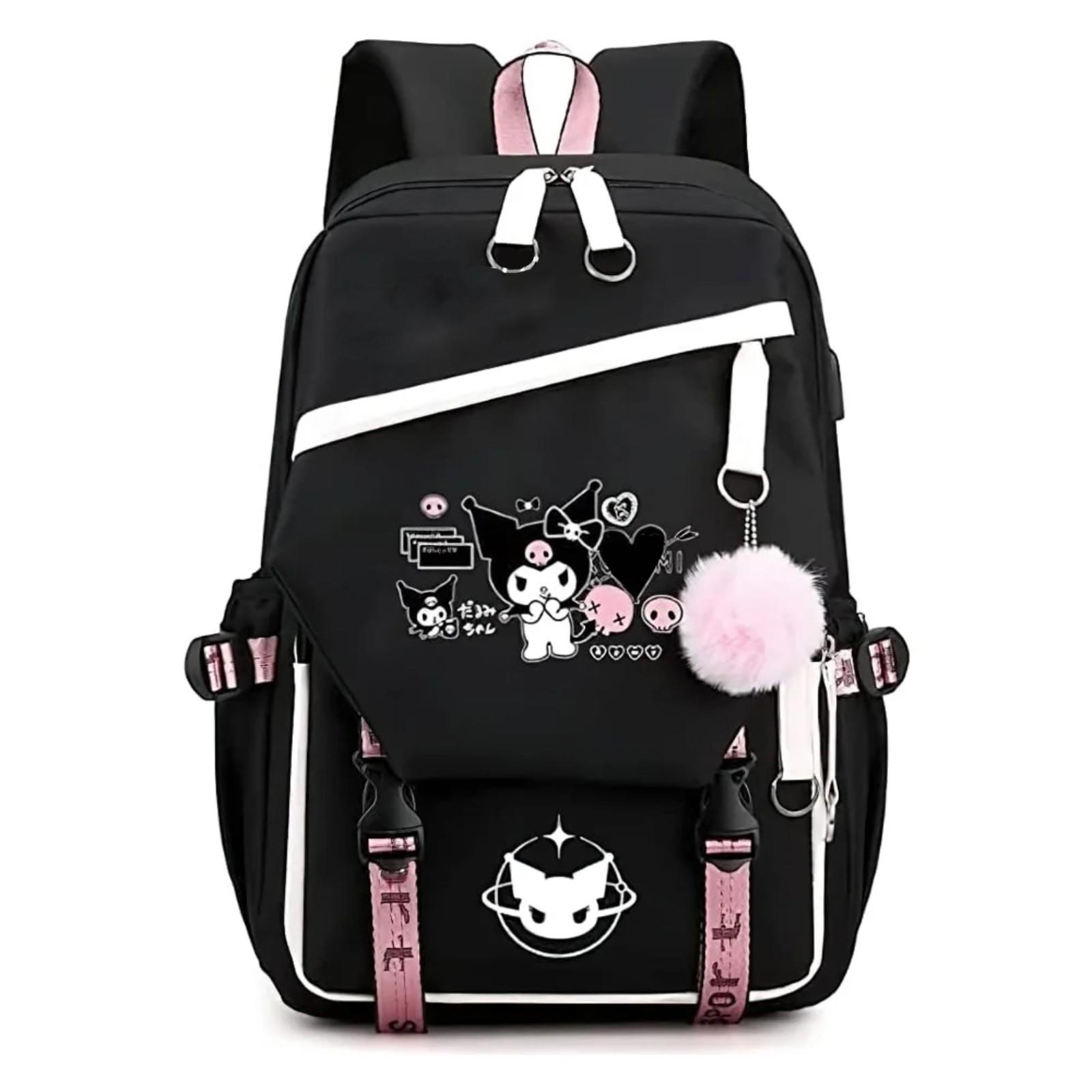 

Новый модный рюкзак для студентов большой вместимости, детский подарок, школьная сумка One Size чёрный