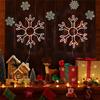 2PCS Christmas Snowflake Window Lights Decorations Led Snowflake Lights For Home Xmas Decor Warm Light-B61B
