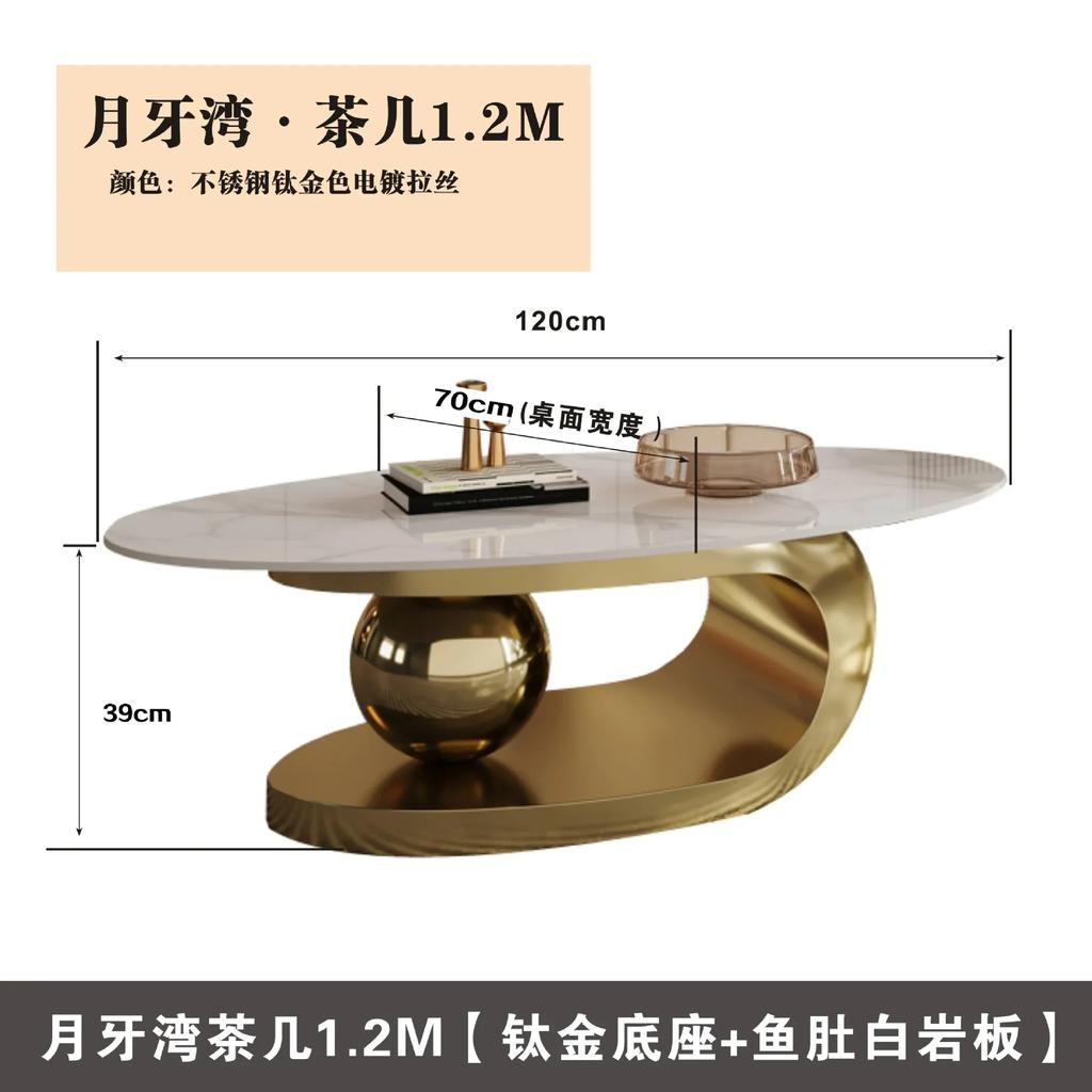 Gold Living Room Coffee Tables Modern Design Decor Oval Coffee Tables Minimalist Mesa De Centro De Sala Furniture Living Room