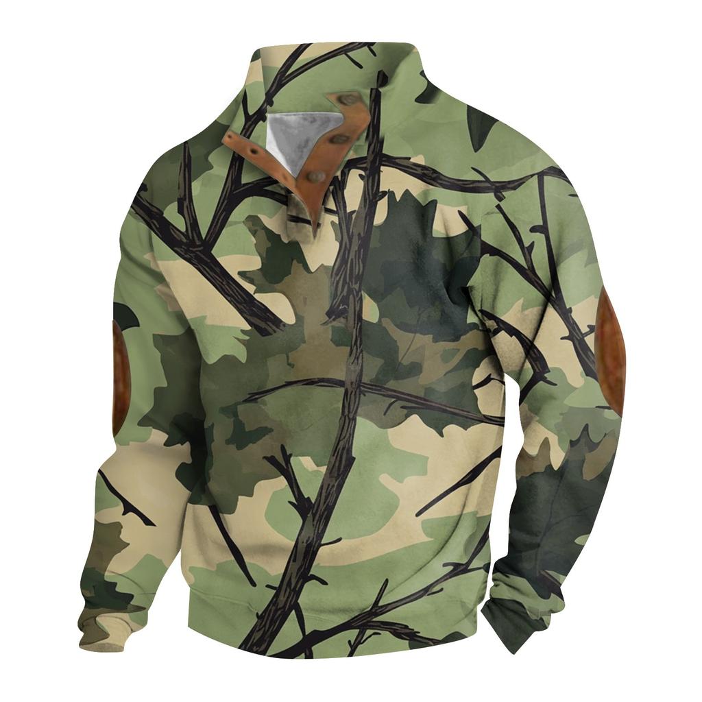Spring And Men's Standing Collar Sweatshirt Is Outdoor Casual Sweaters Tops