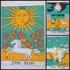 Indian Consigners Tarot Cards Tapestry Black & White The Sun Small Cotton Posters Medieval Europe (100 CM x 75 CM) (The Sun B/W)