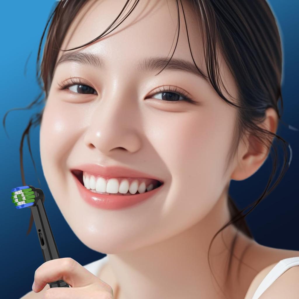 Bullnas Replacement Brushes for Braun Pro Electric Black Oral-B Toothbrushes, (8 Brushes)