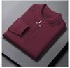 Mid-aged Men's Trendy Half-Zip Pullover Sweater