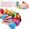 Large Montessori Baby Toy Wooden Colorful Musical Instrument Rattle Shaker Sand Hammer Bell Kids Children Early Learning Toys