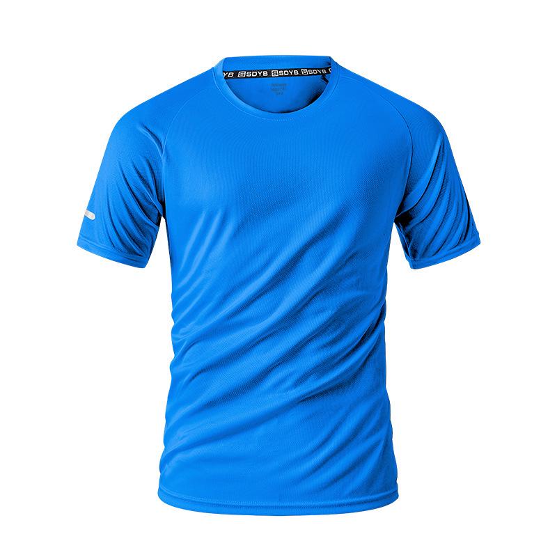 Мужская футболка с коротким рукавом - Быстросохнущая с рукавом реглан Повседневная С принтом Свободный крой Большой размер Европейский размер Идеально для лета XXL синийразноцветный 1290₽