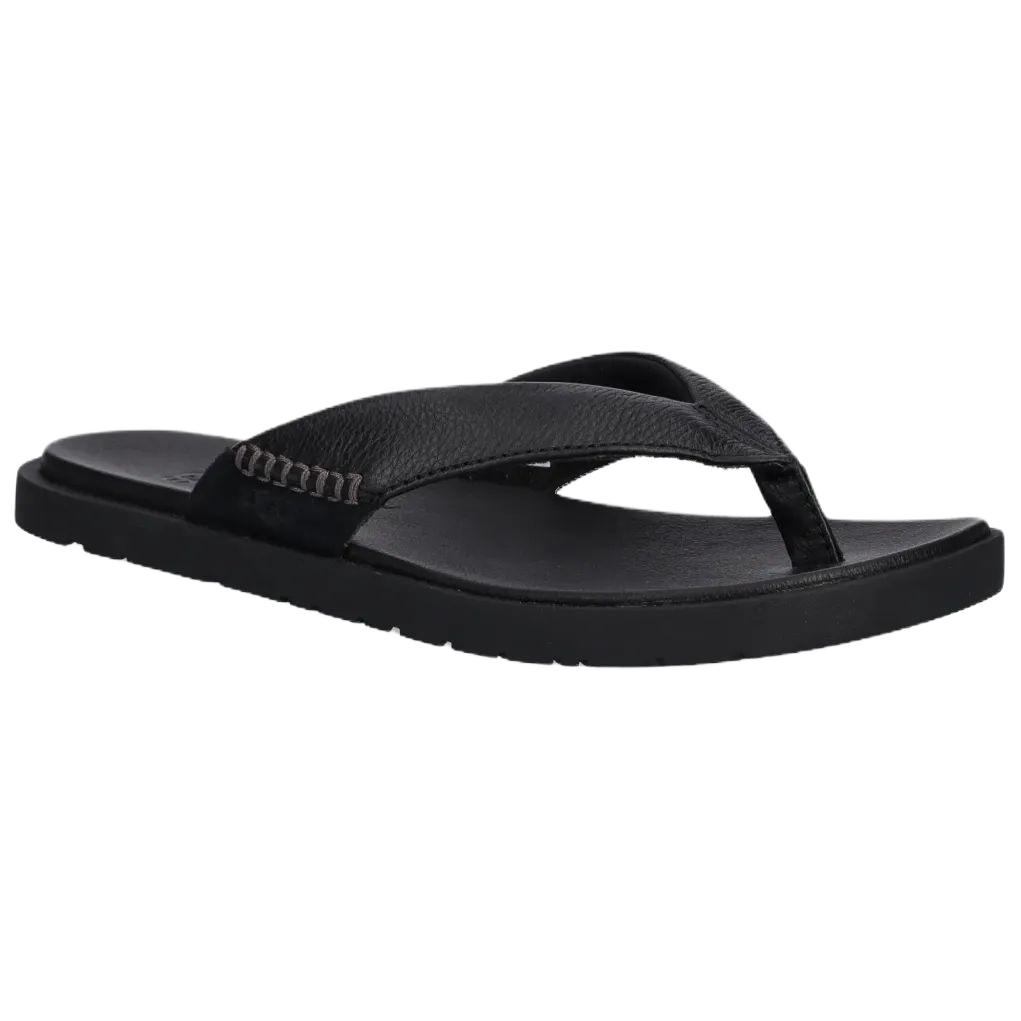 UGG Seaside Fashionable Rubber Sole Anti-Wear Flip Flops Men Footwear Black 1166610-BLK
