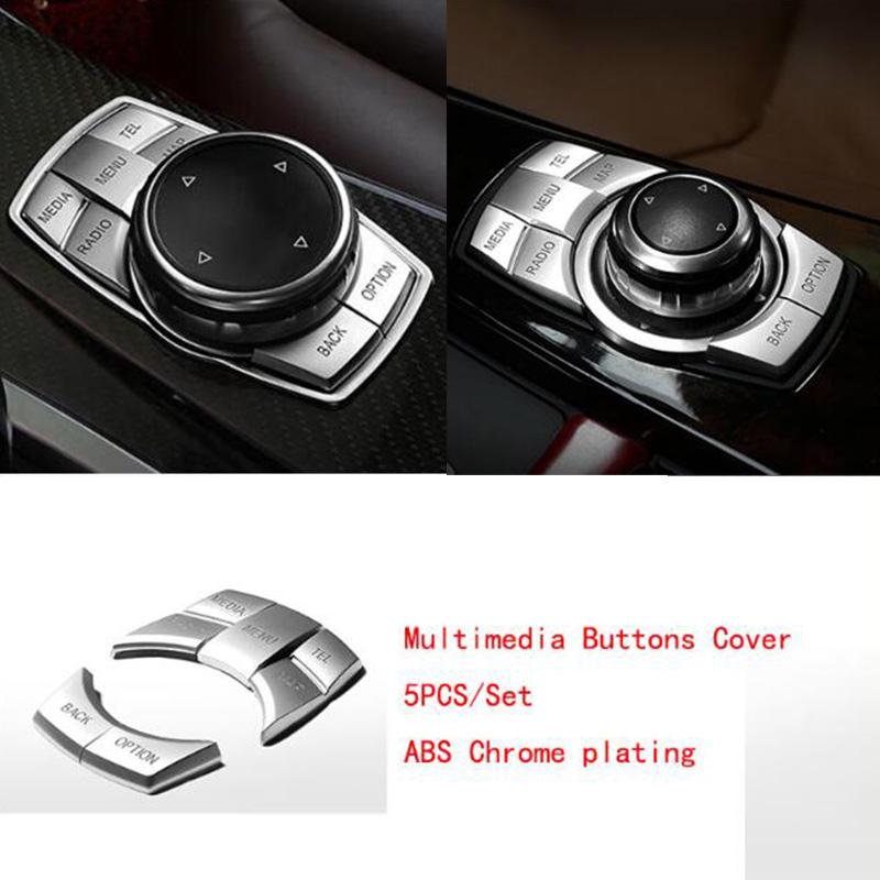ABS Chrome Front Head Light Switch Button Cover Start Stop Engine Switch Button Trim Cover For BMW 5 Series 5GT F07 F10