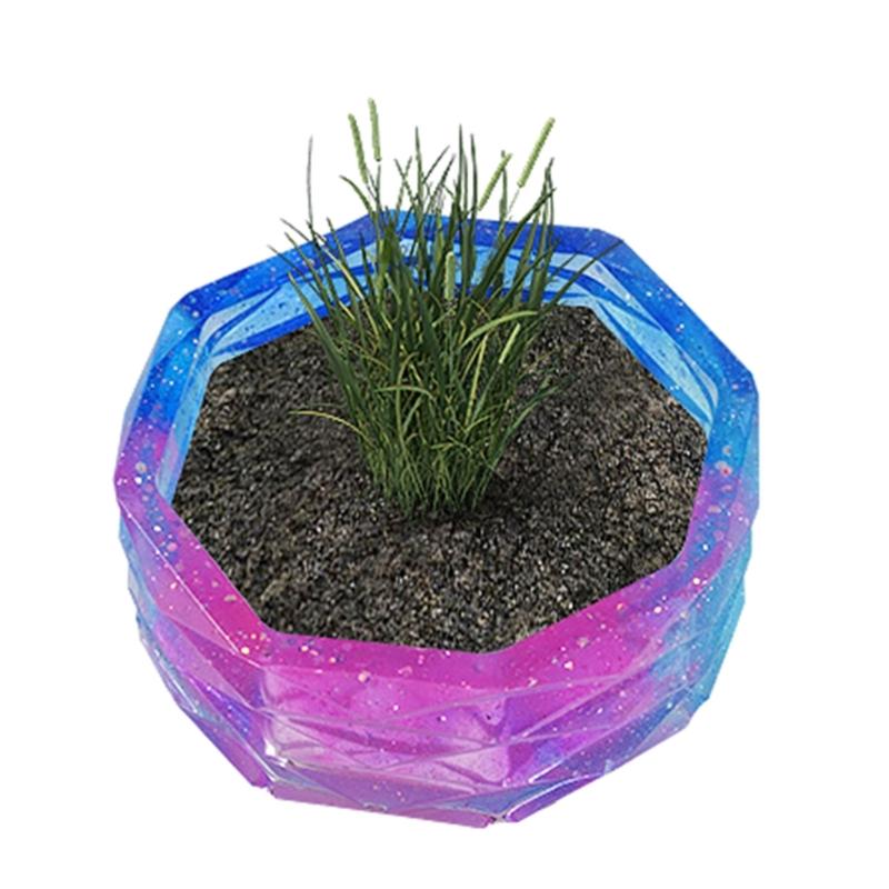 Geometric Succulent Flower Pot Silicone Molds Epoxy Resin Mold Plasters Storage Box Mold for DIY Resin Decoration