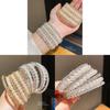 Pearl Multilayer Open Cuff Bracelet With Rhinestone Embellishments For Elegant Women