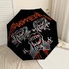 1pc METAL Skull Automatic Folding Umbrella 8 Rib Iron Frame, Compact Portable Umbrella Suitable for Travel, Daily Use, Birthday, Women & Men Gift 032