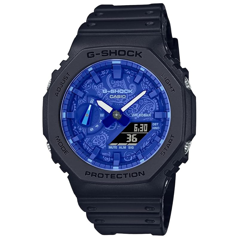 

Casio Analog-digital blue dial men s watch -GA-2100BP-1ADR, blue, strap