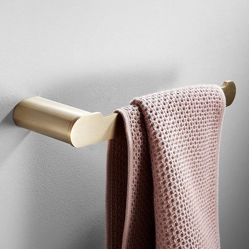 Golden Stainless Steel Wall-Mounted Bathroom Towel Ring