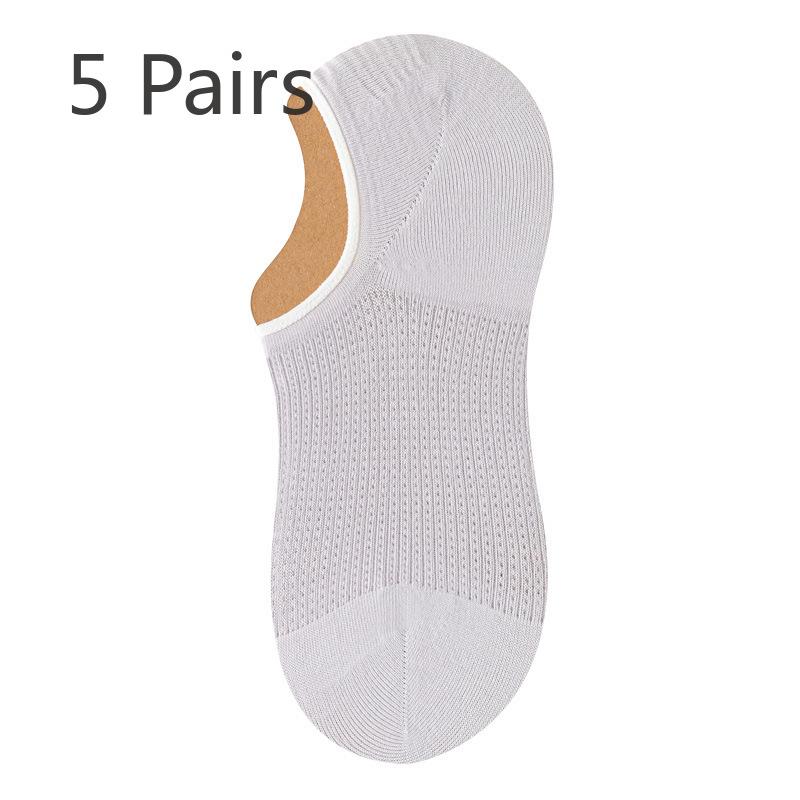 

5 пар женских летних ультратонких носков с неглубокой горловиной и антибактериальным дезодорантом 7А 5 Pairs фиолетовый