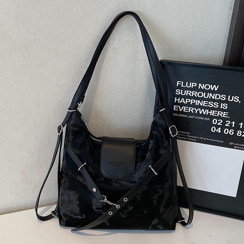 Popular casual high-end sense lightweight tote bag female versatile Spice Girl style multi-back commuter style backpack