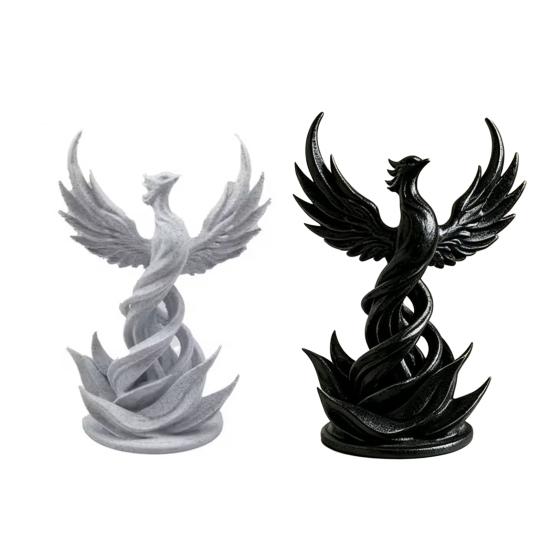 Phönix Aufstieg Skulptur, 3D Gedruckte Phönix Vogel Figur, Mythisches Kreaturen Dekoration mit Flügeln für Schreibtisch, Arbeitszimmer, Büro Dekoration