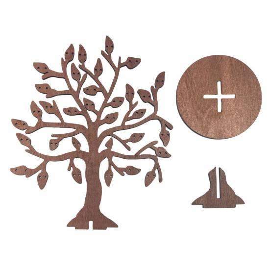 Wooden Jewelry Stand Tree Shape Functional Earring Necklace Storage Holder Rings Accessories Wood Organizer