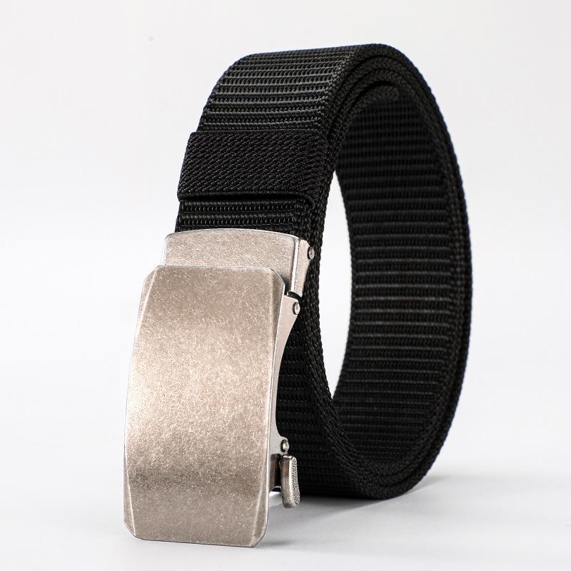 Men'S Alloy Automatic Buckle Belt Outdoor Tactical Belt Casual Pants Belt